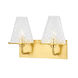Irene 2 Light Aged Brass Bath Bracket Wall Light