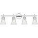 Belle 4 Light 32 inch Chrome Bath Vanity Light Wall Light