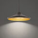 Alfa LED 23.75 inch Bronze and Gold Leaf Pendant Ceiling Light