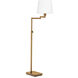 Virtue 65 inch 100.00 watt Natural Brass Floor Lamp Portable Light
