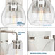 Caisson 1 Light 8 inch Brushed Nickel Bath Vanity Wall Light