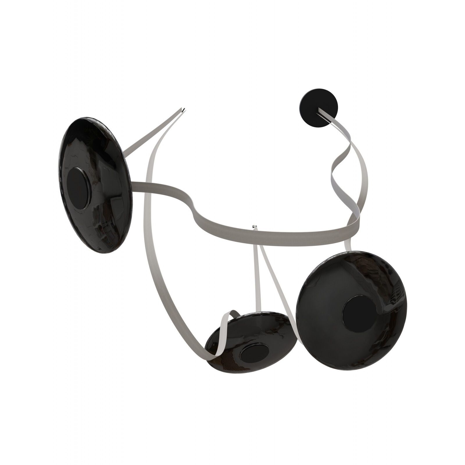 Fremont LED 8.5 inch Ivory and Black Belt Chandelier Ceiling Light