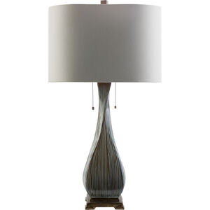 Fontana 31.75 inch 60 watt Teal Table Lamp Portable Light