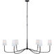 Thomas O'Brien Kairos LED 57.75 inch Aged Iron and Roman Bronze Chandelier Ceiling Light