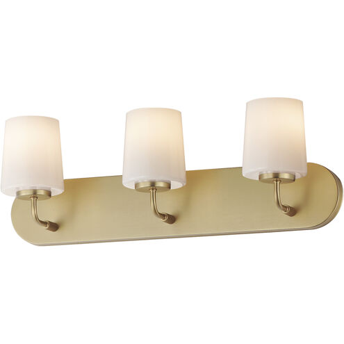 Durham 3 Light 24 inch Natural Aged Brass Bath Vanity Wall Light