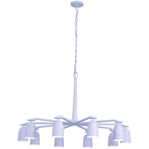 Gabardine 10 Light 42 inch Matte White Chandelier Ceiling Light