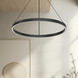 Cerchio LED 23.63 inch Black Pendant Ceiling Light