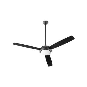 Expo 60 inch Matte Black with Matte Black/Weathered Gray Blades Ceiling Fan
