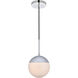 Oyster Bay 1 Light 8 inch Chrome Pendant Ceiling Light