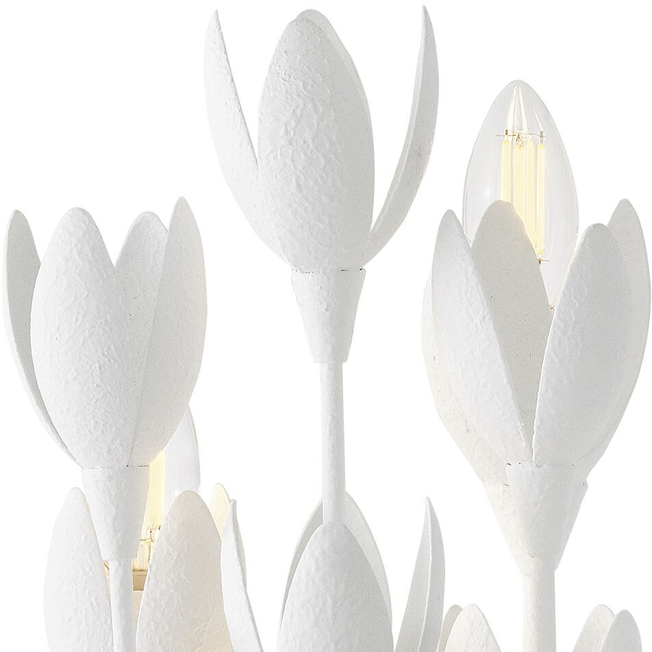 Lisa McDennon Flora 3 Light 7 inch Textured Plaster Sconce Wall Light, Sconce