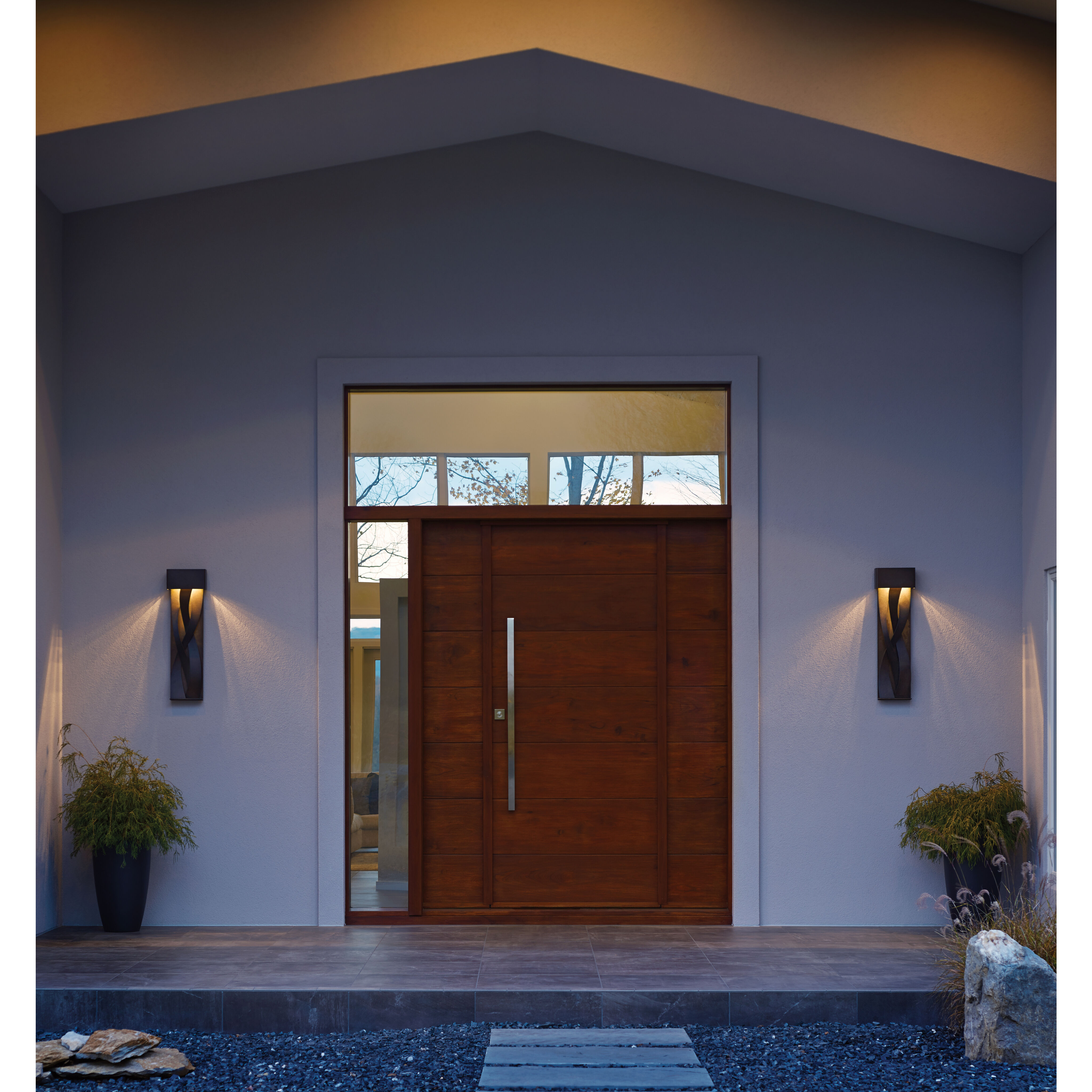 Tress LED 31.8 inch Coastal Bronze Outdoor Sconce, Large