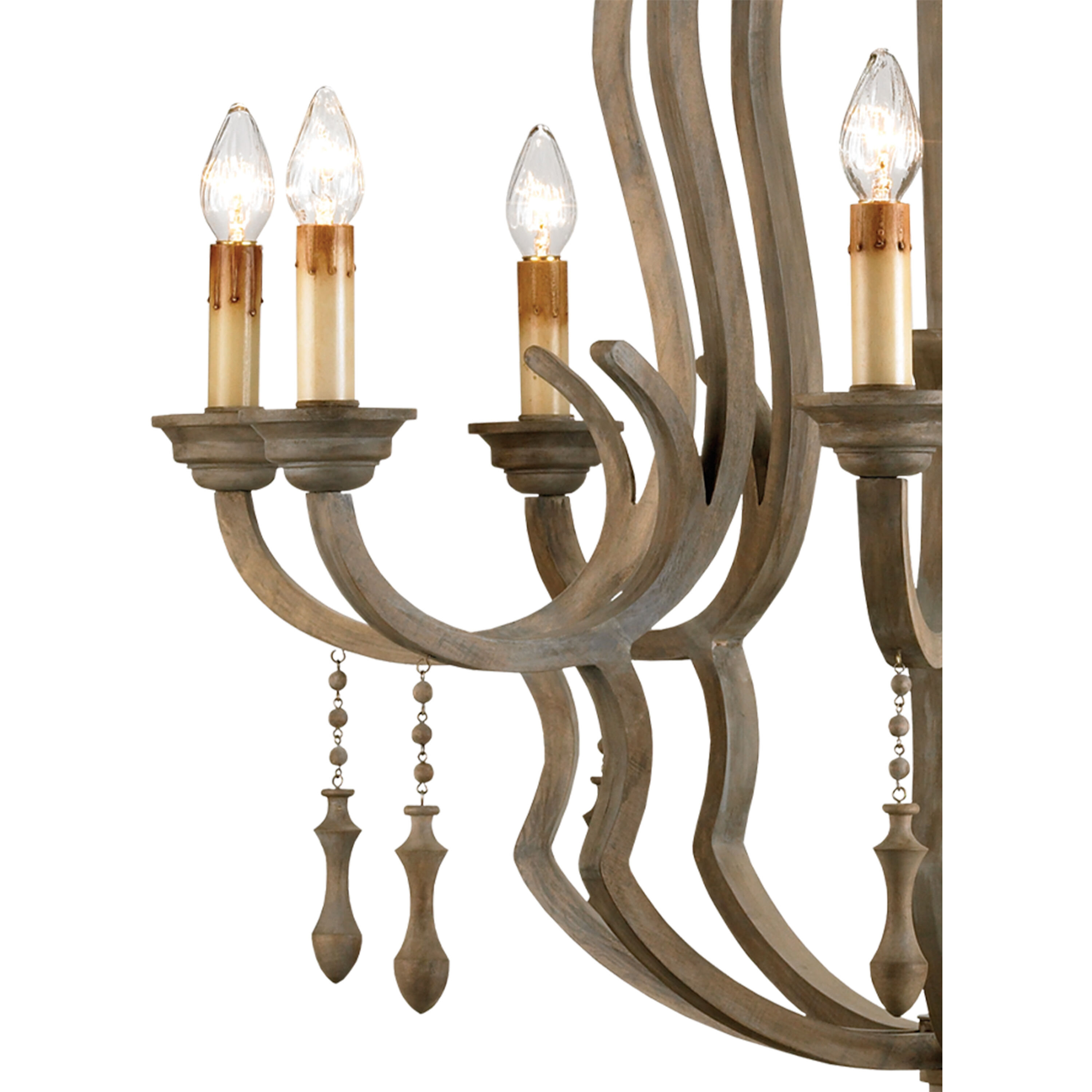 Waterloo 8 Light 41 inch Washed Gray Chandelier Ceiling Light