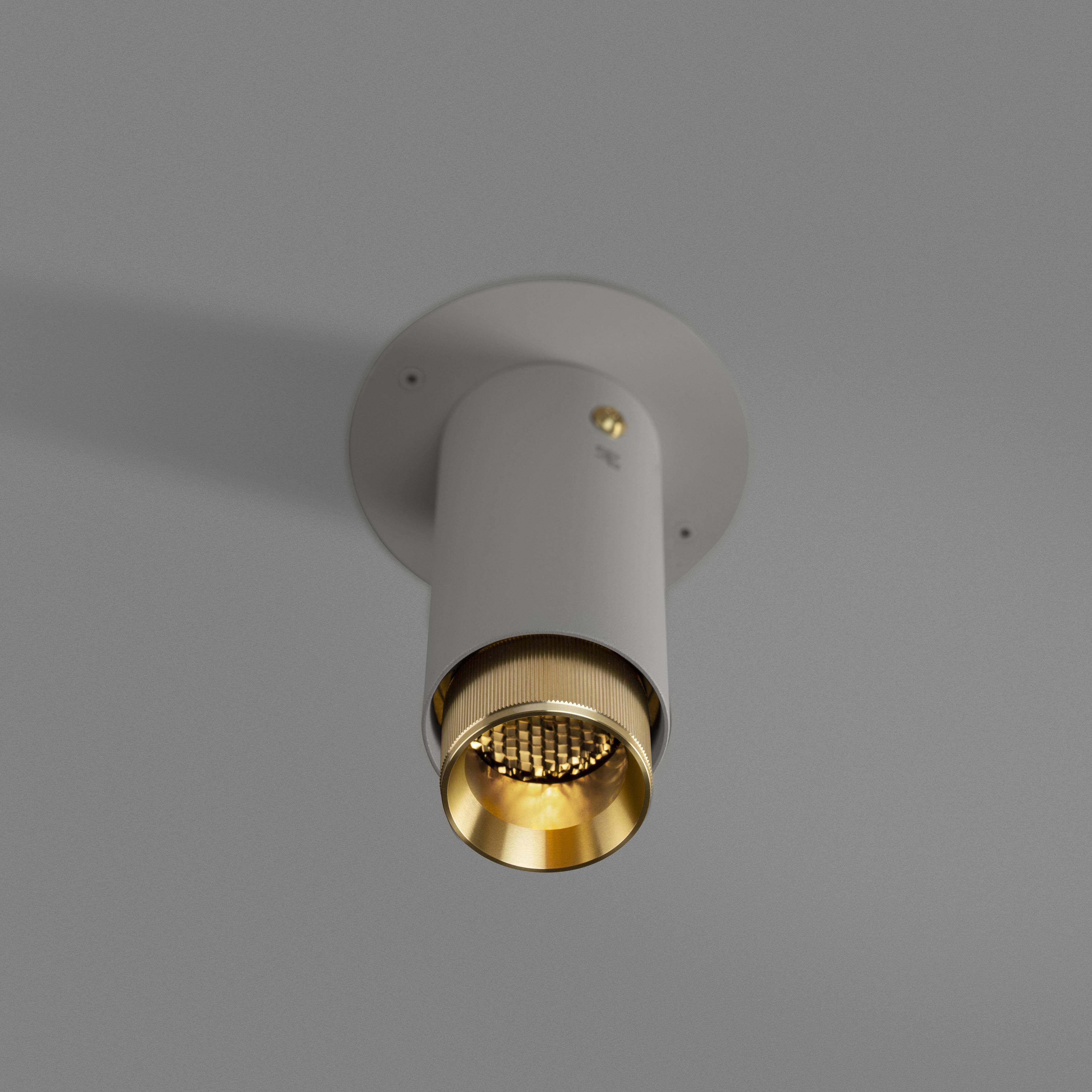 Exhaust Surface 1 Light 110-120 Stone / Brass Spotlight Ceiling Light