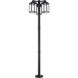 Nyack 3 Light 96.25 inch Black with Brushed Nickel Accents Outdoor 3 Head Post Light