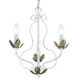 Katarina 3 Light 13 inch Antique White with Antique Brass Accents Chandelier Ceiling Light