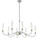 Grace 8 Light 23.7 inch Vintage Platinum Chandelier Ceiling Light