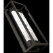 Elyse LED 16.5 inch Black Outdoor Wall Light in 17in.