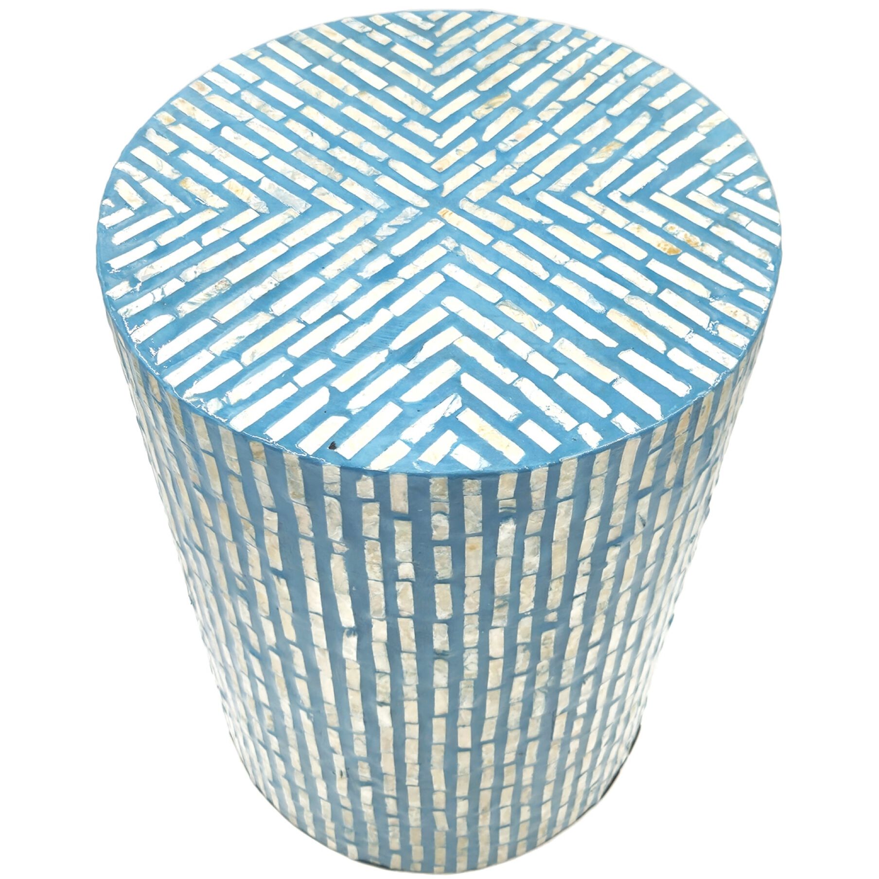 Anita 19.7 inch Blue Stool, Round