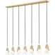 Aimie Linear Chandelier Ceiling Light in Modern Gold