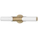 Grace LED 5 inch Textured Heritage Brass Bath Light Wall Light