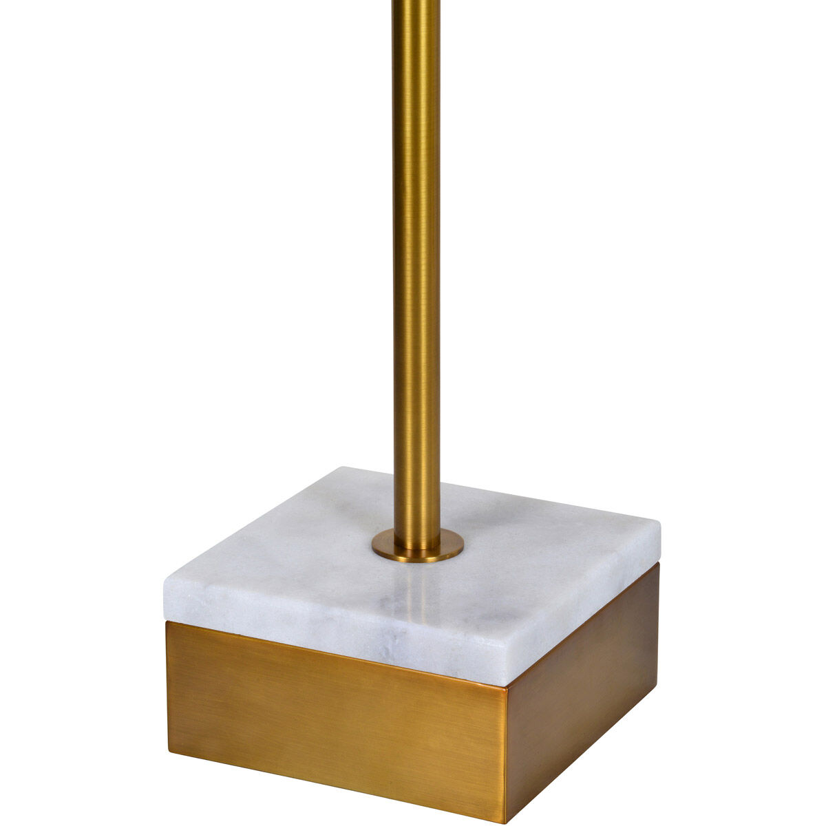 Divinity 60.5 inch 100 watt Antique Gold and White Floor Lamp Portable Light