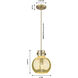 Downtown Urban Newton Sphere 1 Light 8 inch Satin Nickel Mini Pendant Ceiling Light in Matte White