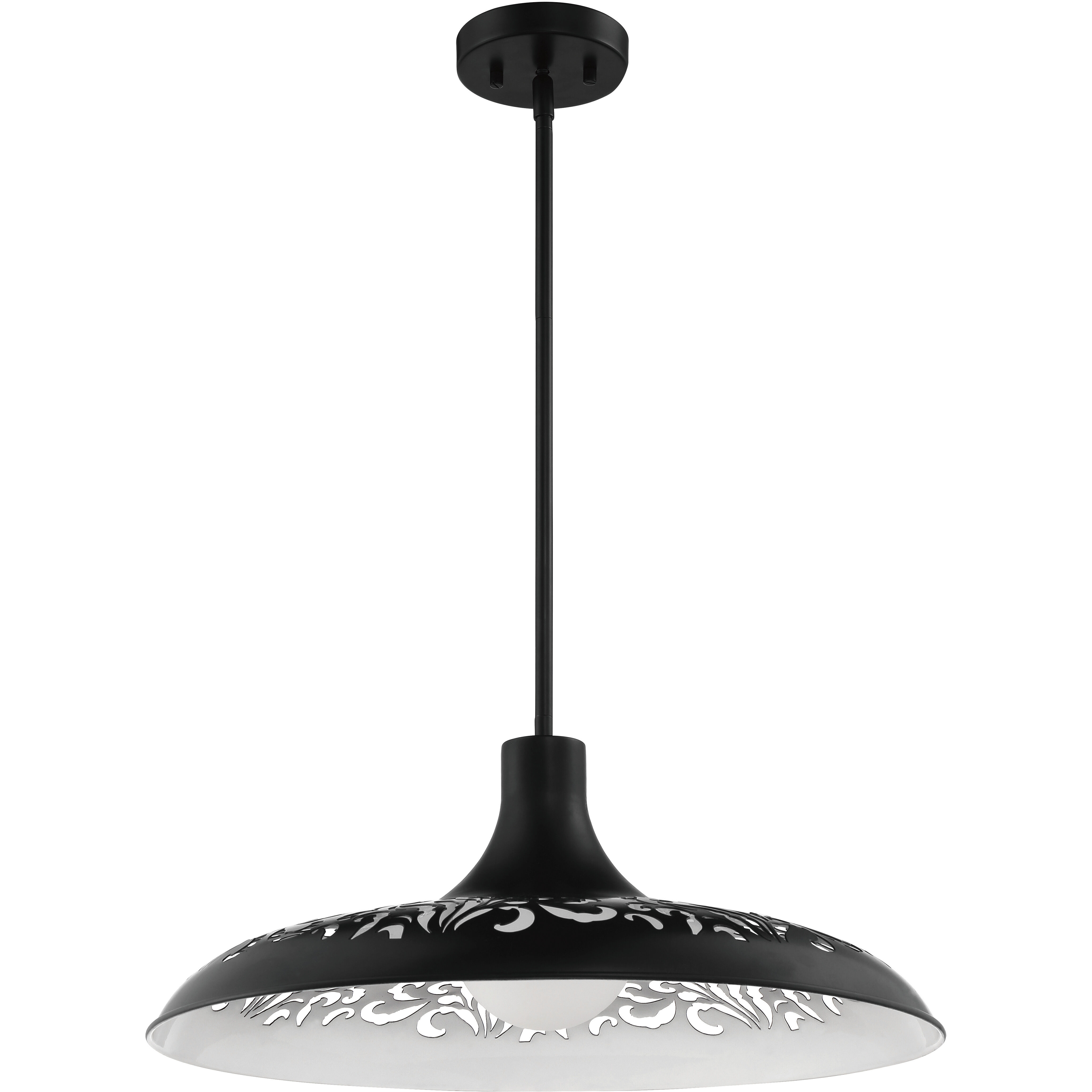 Pocco 1 Light 21.25 inch Flat Black Pendant Ceiling Light