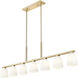 Naya Linear Chandelier Ceiling Light in Modern Gold