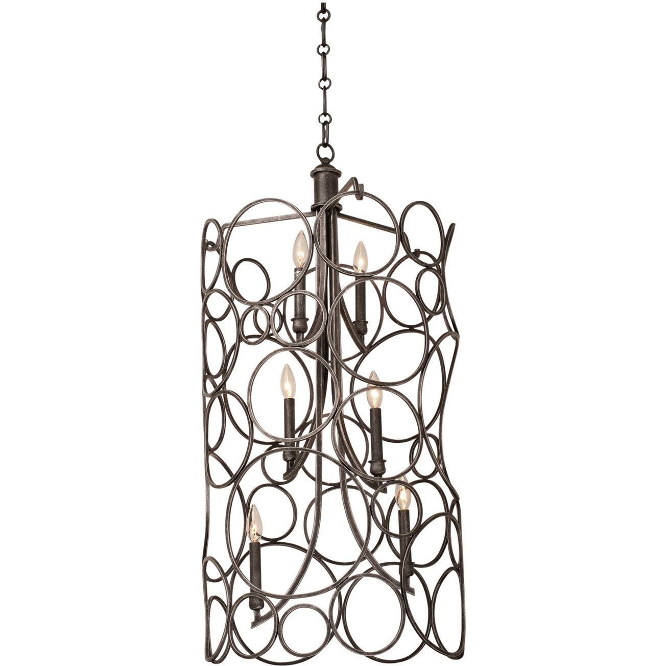 Ashbourne 6 Light 21.25 inch Vintage Iron Pendant Ceiling Light