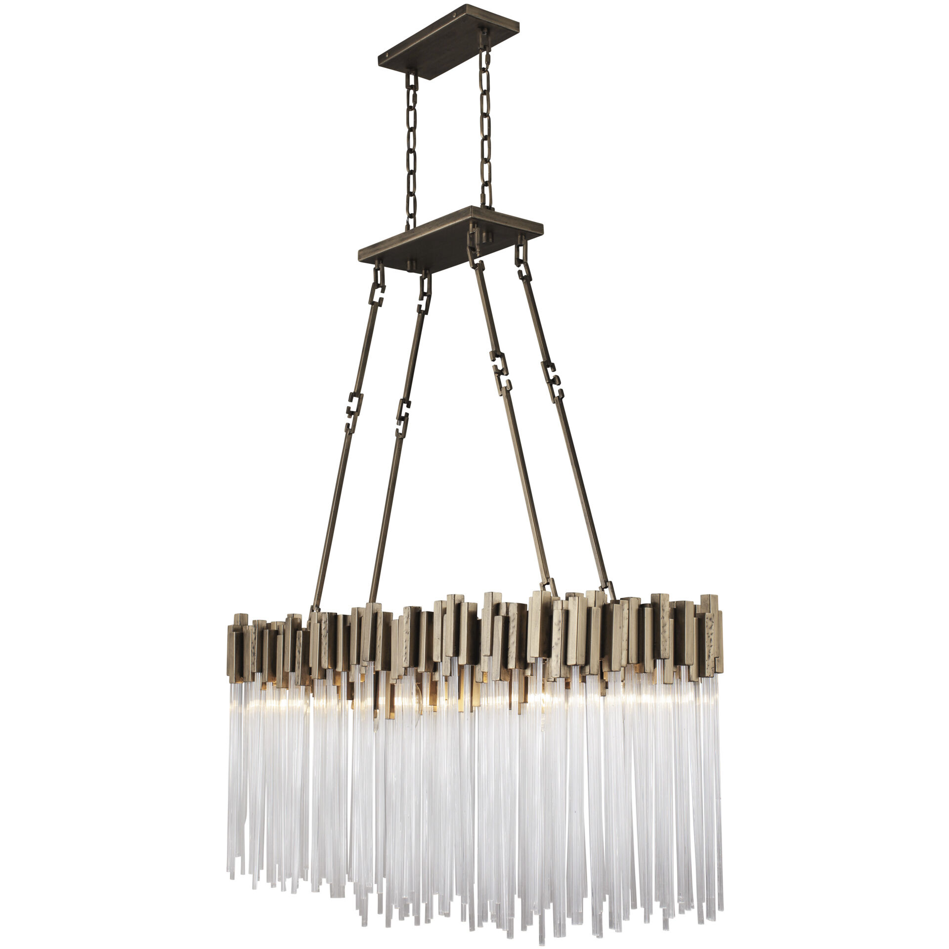 Matrix 6 Light 36.5 inch Havana Gold Linear Pendant Ceiling Light