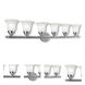Neptune 6 Light 48 inch Polished Chrome Vanity Sconce Wall Light
