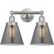 Cone 2 Light 15.5 inch Brushed Satin Nickel Bath Vanity Light Wall Light