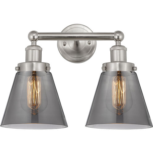 Cone 2 Light 15.5 inch Brushed Satin Nickel Bath Vanity Light Wall Light