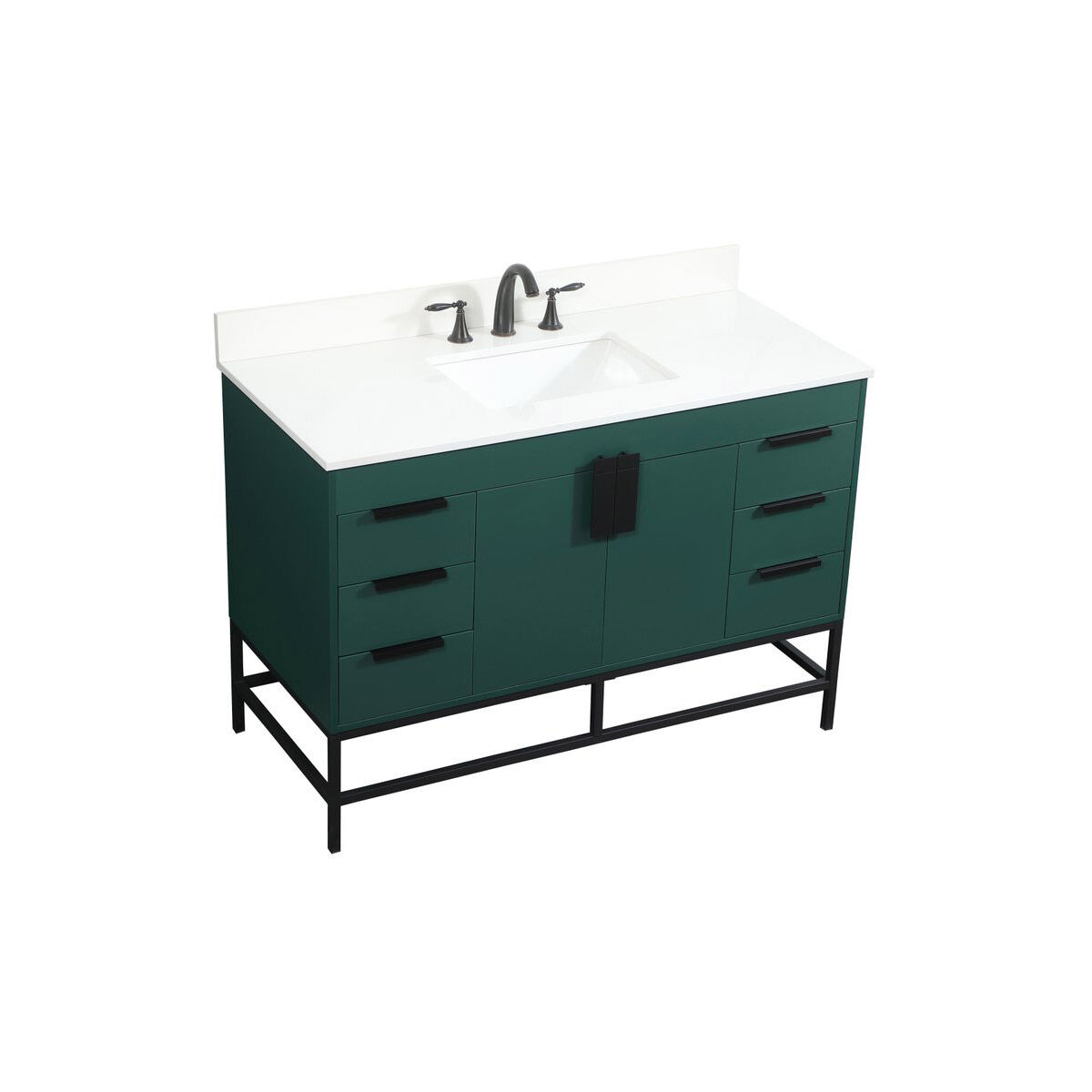 Eugene 48 X 22 X 33.5 inch Green Vanity Sink Set in Included