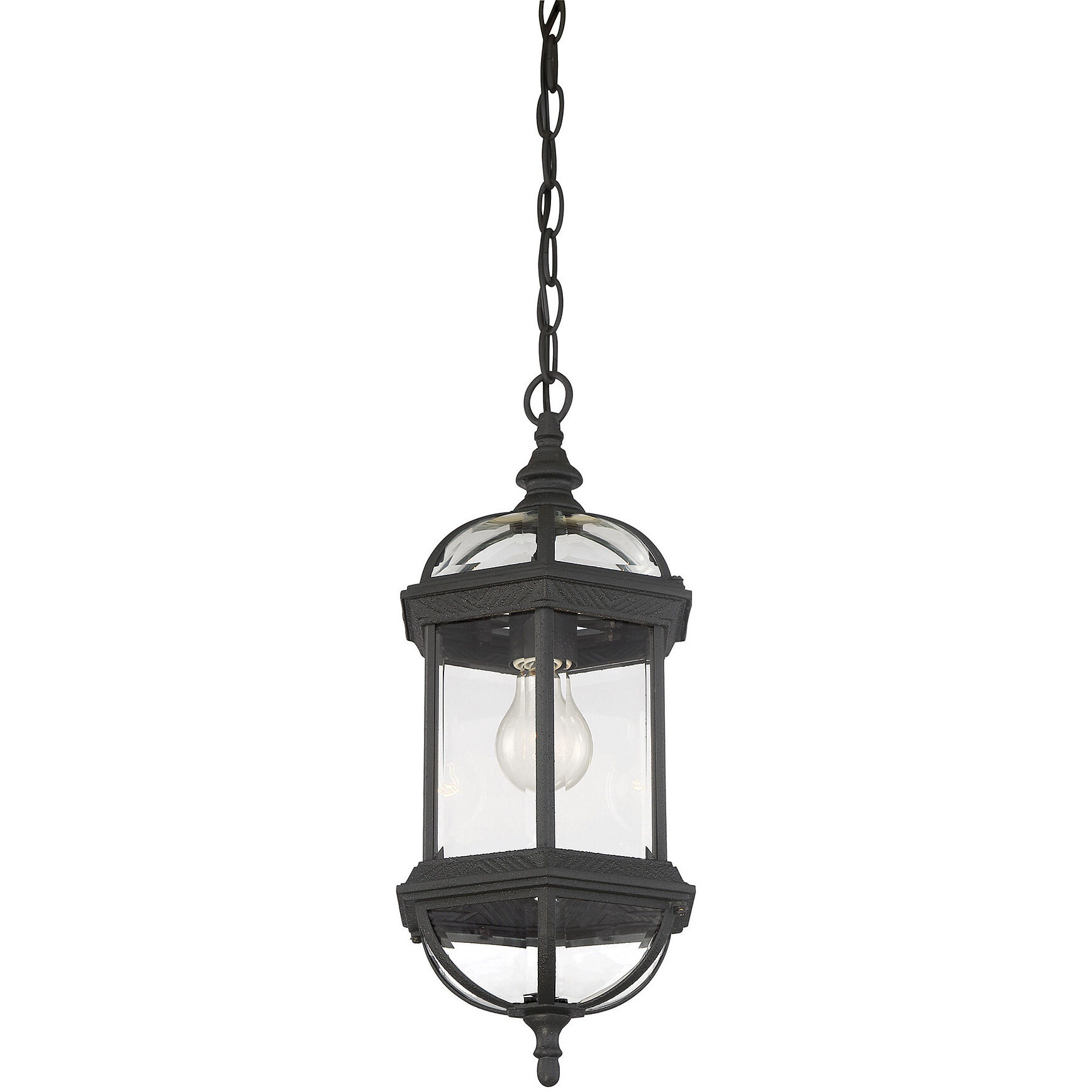 Kensington 1 Light 8.25 inch Black Outdoor Hanging Lantern