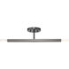 Monaco 2 Light 5.13 inch Black Chrome Semi-Flush Ceiling Light