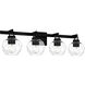 Celina 4 Light 32 inch Matte Black Bath Light Wall Light, Extra Large