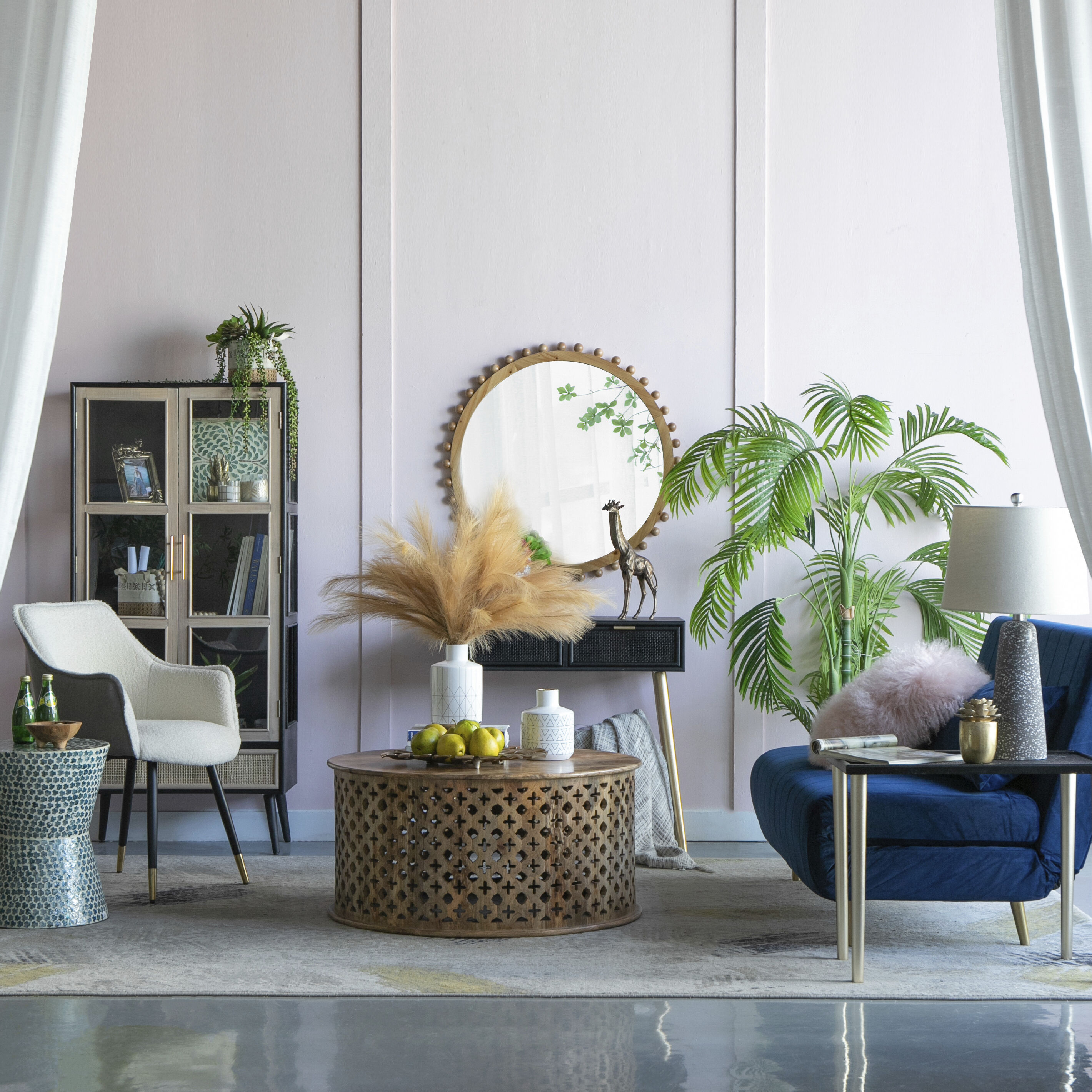 Jasper 33.5 X 33.5 inch Brown Wall Mirror