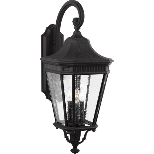 Cotswold Lane 3 Light 30 inch Black Outdoor Wall Lantern, Large