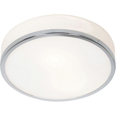 Aero 1 Light 10 inch Chrome Flush Mount Ceiling Light