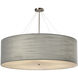 Textile LED 48 inch Brushed Nickel Pendant Ceiling Light