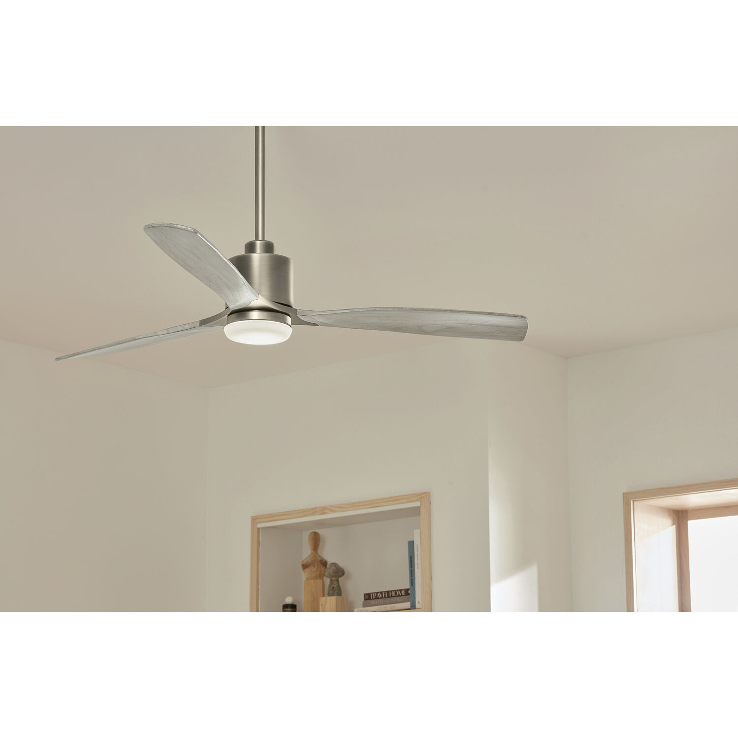 Ridley 60 inch Antique Pewter with Weathered White Walnut/Weathered White Walnut Blades Ceiling Fan