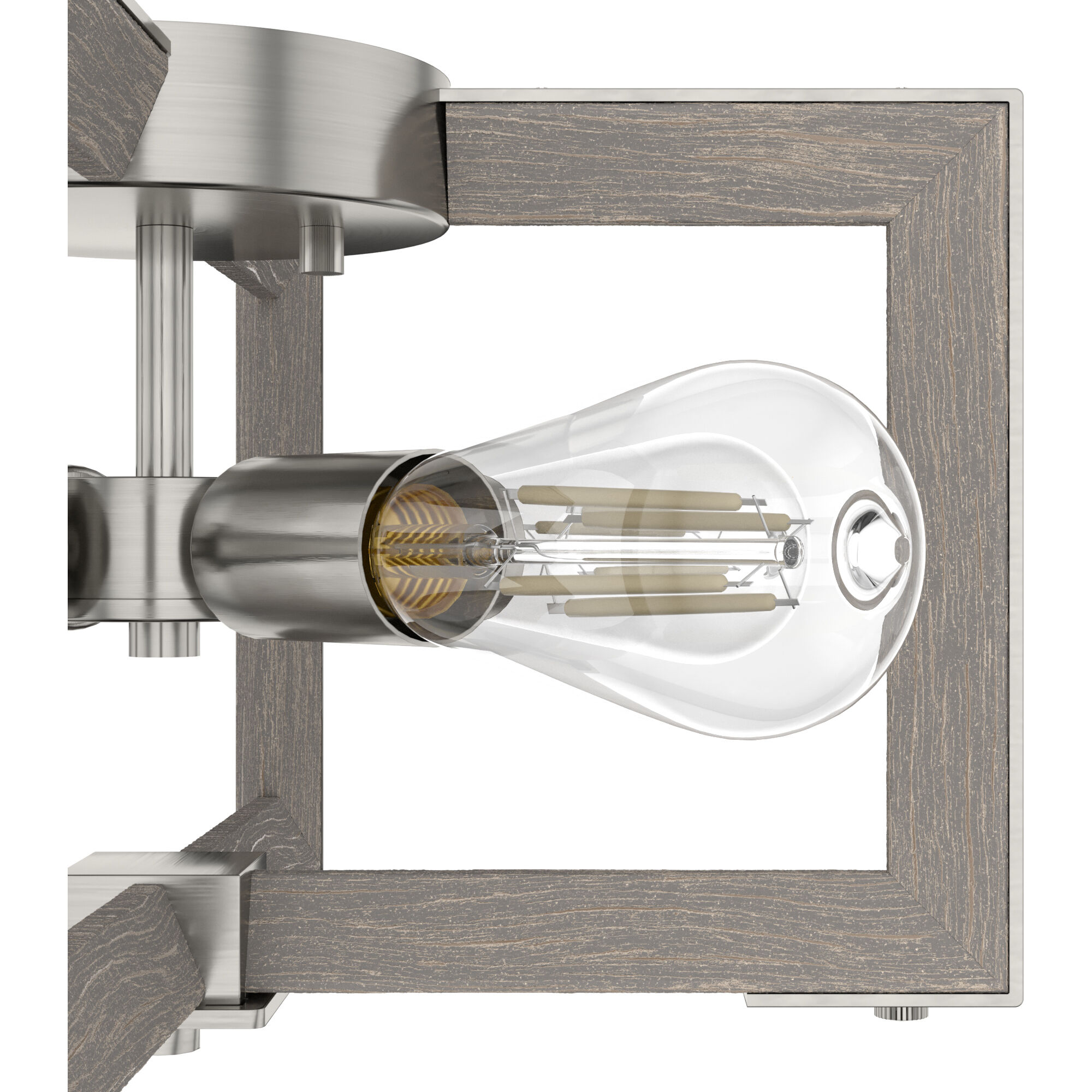 Woodburn 4 Light 8.5 inch Brushed Nickel Flush Mount Ceiling Light