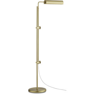 Satire 55 inch 10.00 watt Brushed Brass Floor Lamp Portable Light