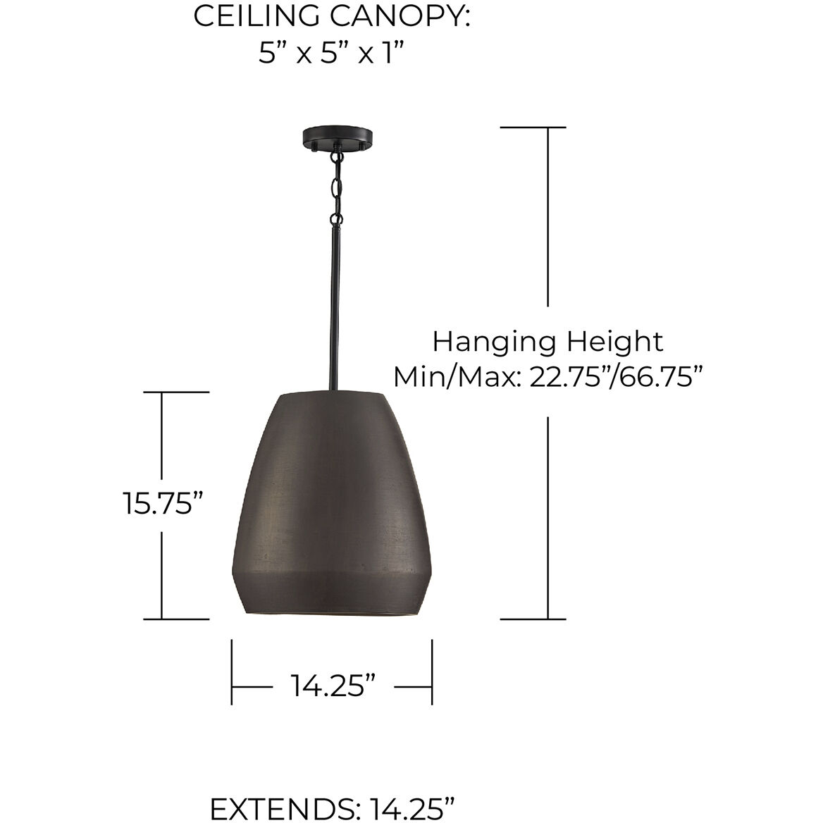 Della 1 Light 14.25 inch Terracotta Umber Pendant Ceiling Light