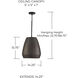 Della 1 Light 14.25 inch Terracotta Umber Pendant Ceiling Light