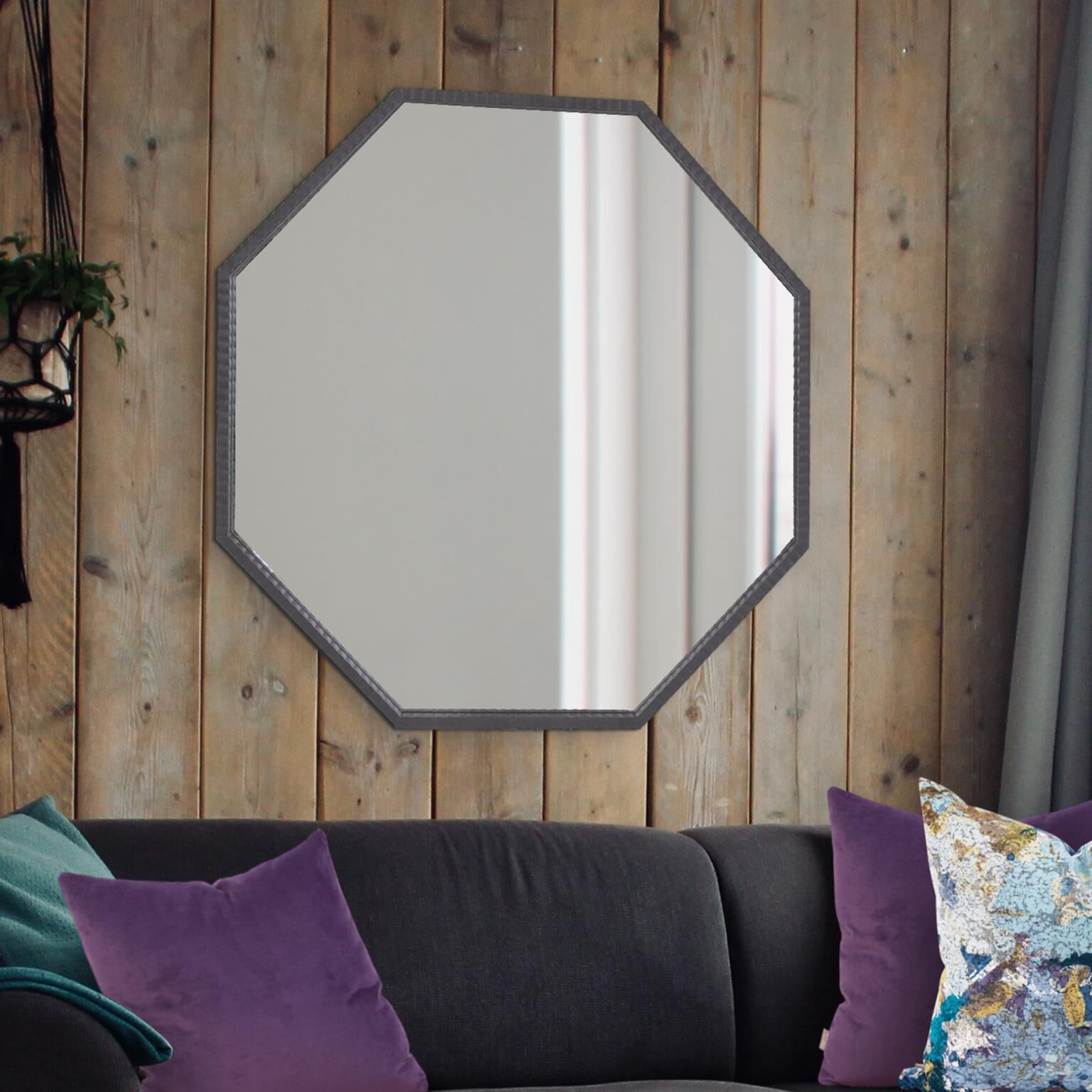 Ronan 40 X 40 inch Matte Graphite Wall Mirror