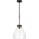 C&M by Chapman & Myers Garrett 1 Light 13.5 inch Aged Iron Pendant Ceiling Light