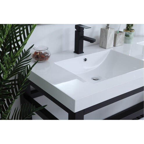 Raya 60 X 22 X 34 inch Black Vanity Sink Set