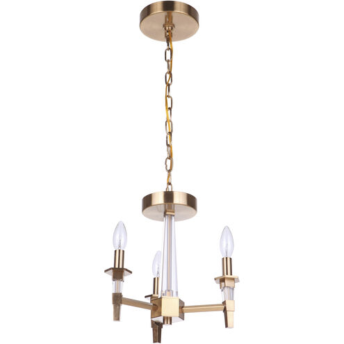 Tarryn 3 Light 11 inch Satin Brass Convertible Semi Flush Ceiling Light